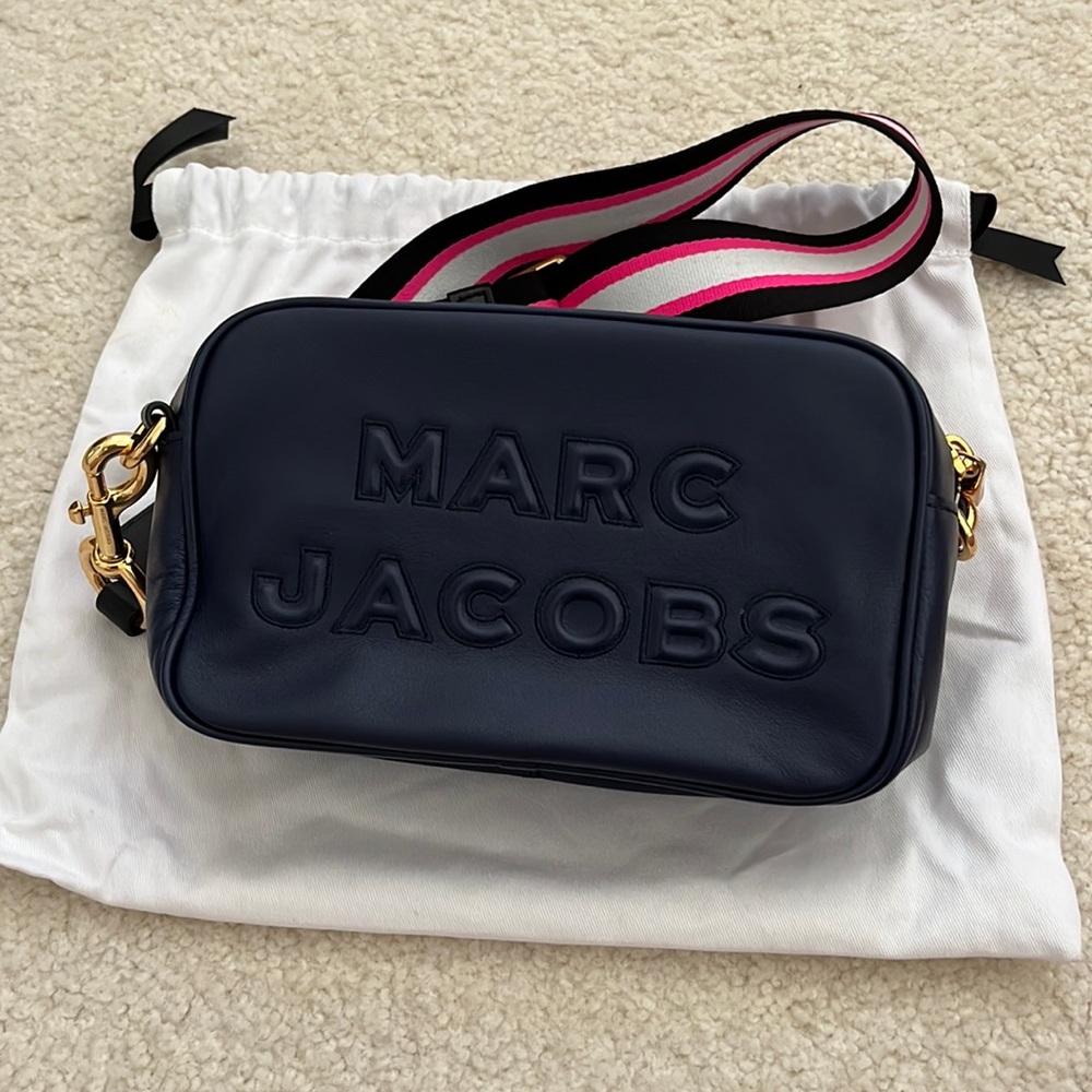 Marc Jacobs navy blue camera bag